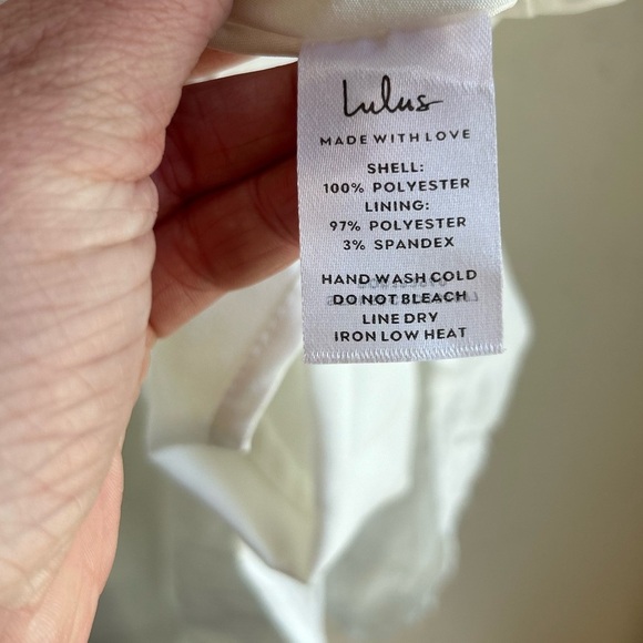 Lulus NWT white Backless Floral Applique Mini Dress Med feminine wedding event - Picture 5 of 9